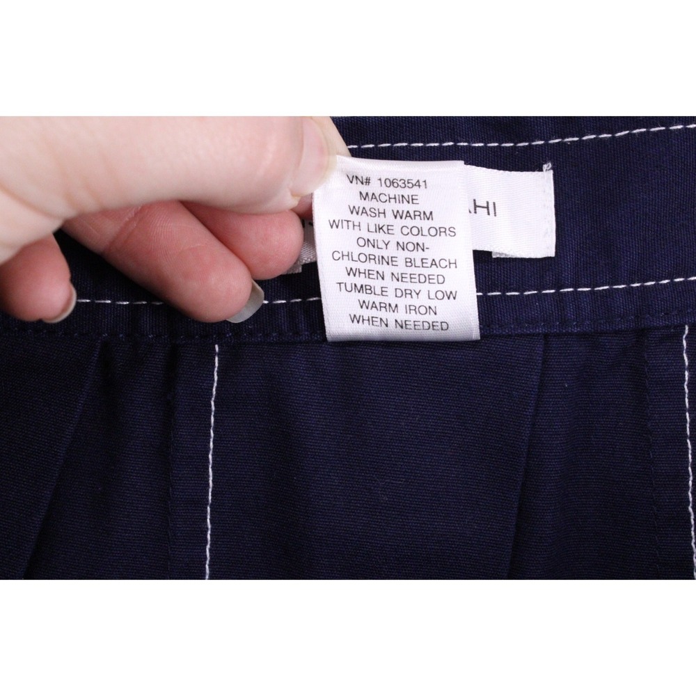 Isaac Mizrahi Women's Knee Length PleatedSkirt Size 10 Navy Side Zip NWT - Picture 12 of 12